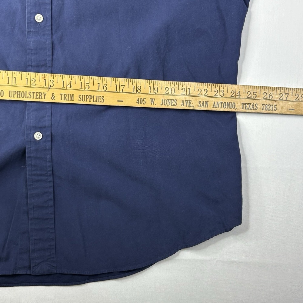 Ralph Lauren Shirt Men's XXL 2XL Slim Fit Navy Blue Button Down Long Sleeve - Picture 13 of 15